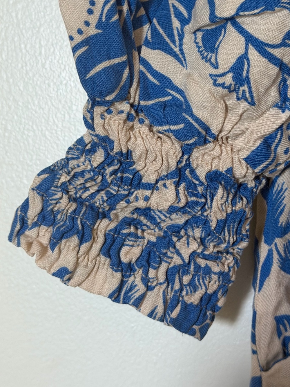 CABI Athena Dress Blue Floral Button Front Shirt Dress in Size S - Picture 4 of 6